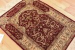 vintage silk hereke turkish prayer rug 49611 side Nazmiyal