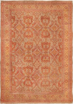Large Decorative Antique Turkish Oushak Rug 49652 by Nazmiyal