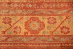 antique large oushak turkish rug 49652 yellow Nazmiyal