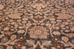 antique navy background khorassan persian rug 49655 flower Nazmiyal
