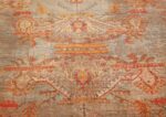 antique shabby chic oushak turkish rug 49484 shape Nazmiyal