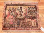 antique small size pictorial kerman persian rug 49618 up Nazmiyal