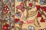 antique souf silk kashan persian rug 49615 bird Nazmiyal