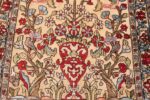 antique souf silk kashan persian rug 49615 vase Nazmiyal