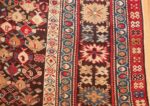 antique tribal kuba caucasian runner rug 49643 border Nazmiyal