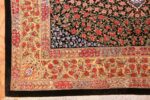 floral silk vintage qum persian rug 49622 corner Nazmiyal