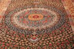 floral silk vintage qum persian rug 49622 field Nazmiyal