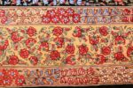 floral silk vintage qum persian rug 49622 red Nazmiyal