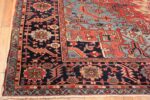 large antique geometric heriz persian rug 49654 corner Nazmiyal