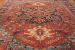 large antique geometric heriz persian rug 49654 field Nazmiyal