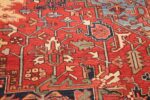 large antique geometric heriz persian rug 49654 scrolls Nazmiyal