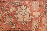 large ivory background antique oushak turkish rug 49658 flower Nazmiyal