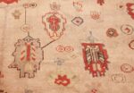 large ivory background antique oushak turkish rug 49658 trio Nazmiyal