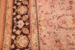 large silk and wool vintage tabriz persian rug 60014 border Nazmiyal
