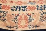 oval antique ivory background chinese rug 49592 dragon Nazmiyal