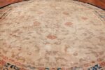 oval antique ivory background chinese rug 49592 field Nazmiyal