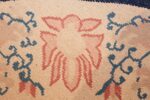 oval antique ivory background chinese rug 49592 knots Nazmiyal