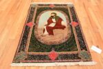 pictorial silk and wool vintage tabriz persian rug 49613 whole Nazmiyal