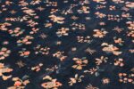 round antique navy background chinese rug 49593 field Nazmiyal