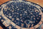 round antique navy background chinese rug 49593 side Nazmiyal