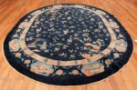 round antique navy background chinese rug 49593 whole Nazmiyal