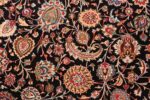 silk and wool fine floral vintage khorassan persian rug 60018 flowers Nazmiyal