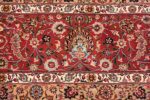 silk and wool fine floral vintage khorassan persian rug 60018 red Nazmiyal