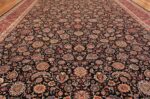 silk and wool fine floral vintage khorassan persian rug 60018 side Nazmiyal