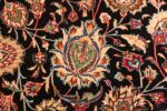 silk and wool fine floral vintage khorassan persian rug 60018 yellow Nazmiyal
