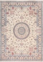 Vintage Silk and Wool Large Nain Persian Rug 60029 by Nazmiyal