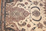 silk and wool large vintage nain persian rug 60029 border Nazmiyal