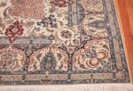silk and wool large vintage nain persian rug 60029 corner Nazmiyal