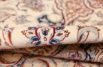 silk and wool large vintage nain persian rug 60029 pile Nazmiyal