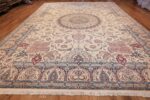 silk and wool large vintage nain persian rug 60029 whole Nazmiyal