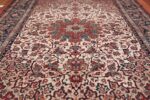 silk and wool vintage isfahan persian rug 49619 field Nazmiyal