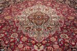 silk and wool vintage khorassan persian rug 60017 center Nazmiyal