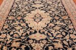 silk and wool vintage nain persian rug 49616 field Nazmiyal