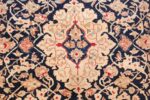 silk and wool vintage nain persian rug 49616 medallion Nazmiyal