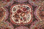 silk and wool vintage tabriz persian rug 60020 center Nazmiyal