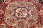 silk and wool vintage tabriz persian rug 60020 medallion Nazmiyal