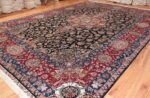 silk and wool vintage tabriz persian rug 60020 side Nazmiyal