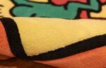 small size vintage american rug designed by keith haring 49660 pile Nazmiyal