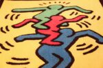 small size vintage american rug designed by keith haring 49660 trio Nazmiyal
