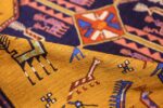 tribal geometric soumak caucasian kilim rug 49607 pile Nazmiyal