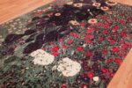 vintage flower garden design scandinavian rug by gustav klimt 49661 side Nazmiyal