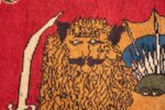vintage lion designed tabriz persian rug 49625 face Nazmiyal