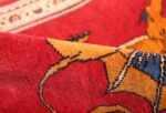 vintage lion designed tabriz persian rug 49625 pile Nazmiyal