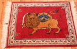 vintage lion designed tabriz persian rug 49625 whole Nazmiyal