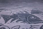 vintage maurtis eschter designed scandinavian fish rug 49663 black Nazmiyal