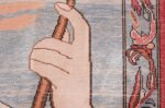 vintage silk biblical kashan persian rug 49606 hebrew Nazmiyal
